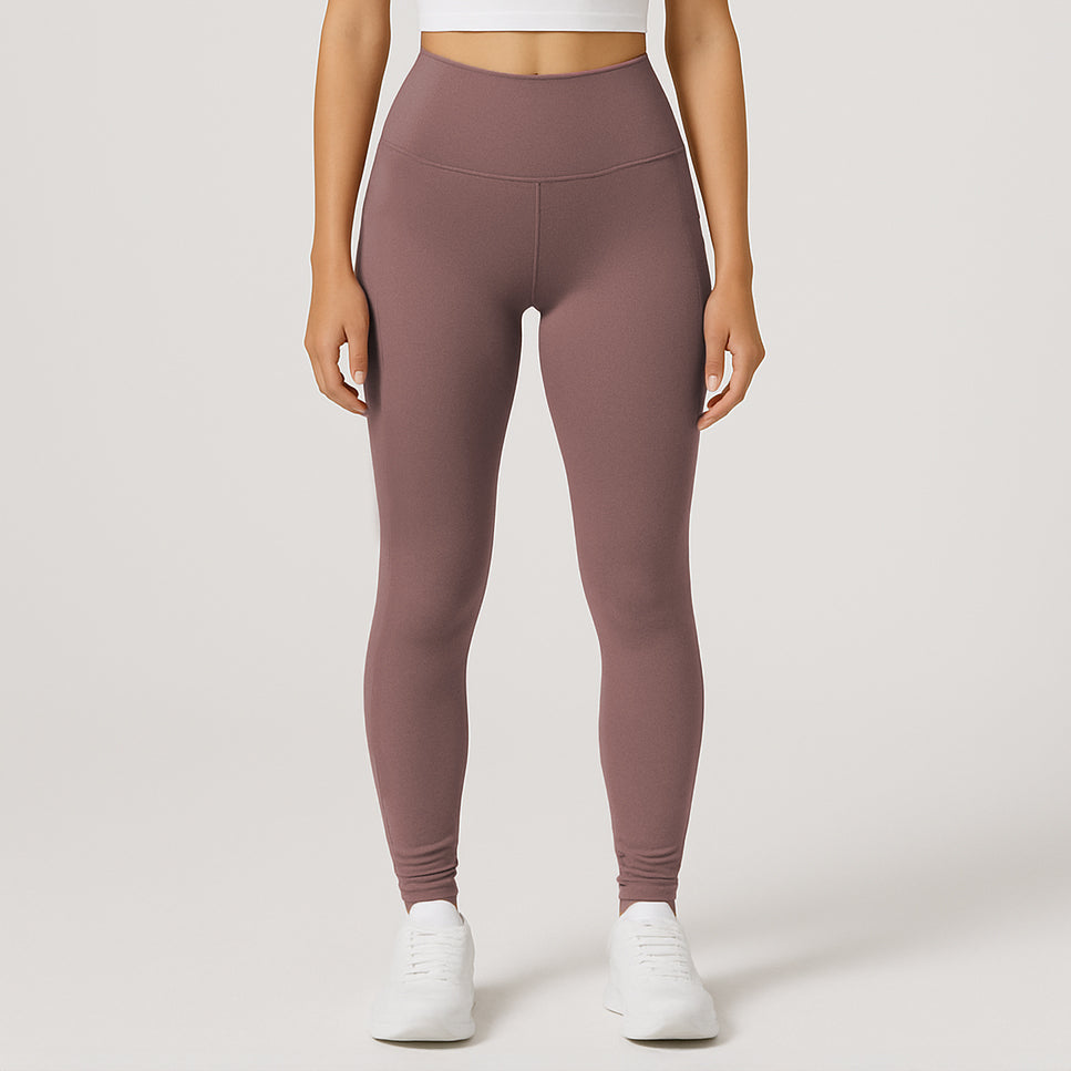 Women's high-rise athletic leggings in buttery-soft fabric with a hidden waistband pocket — view 3
