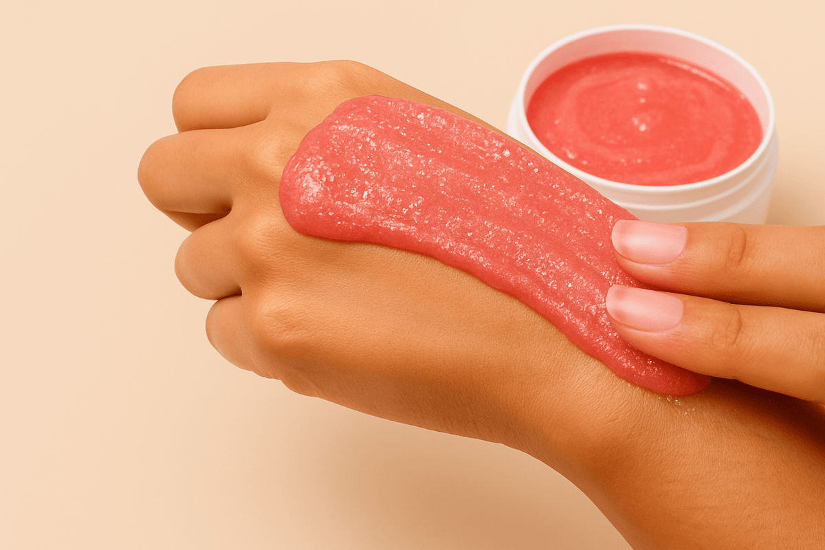 Foaming Sugar Scrub with Pink Clay-3