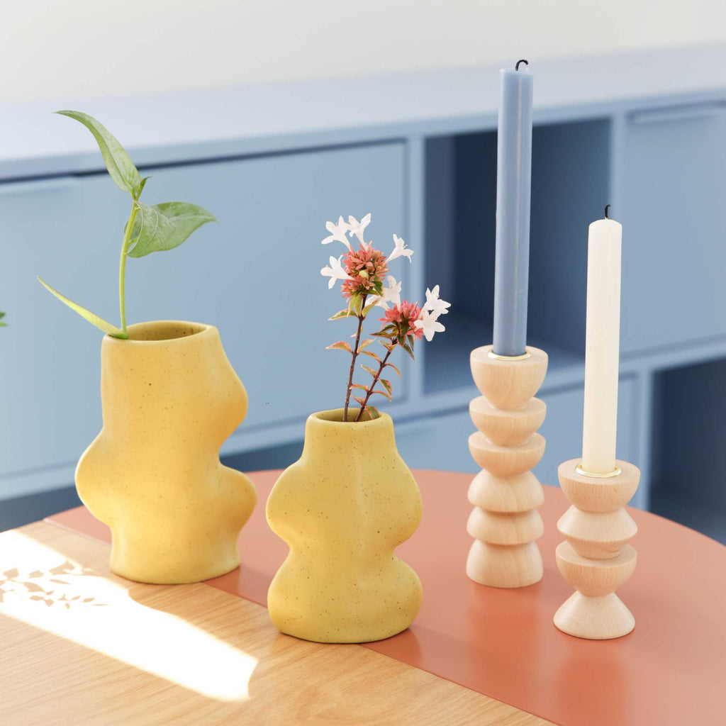 Fluxo Ceramic Vase -  Small Pistachio Green-3