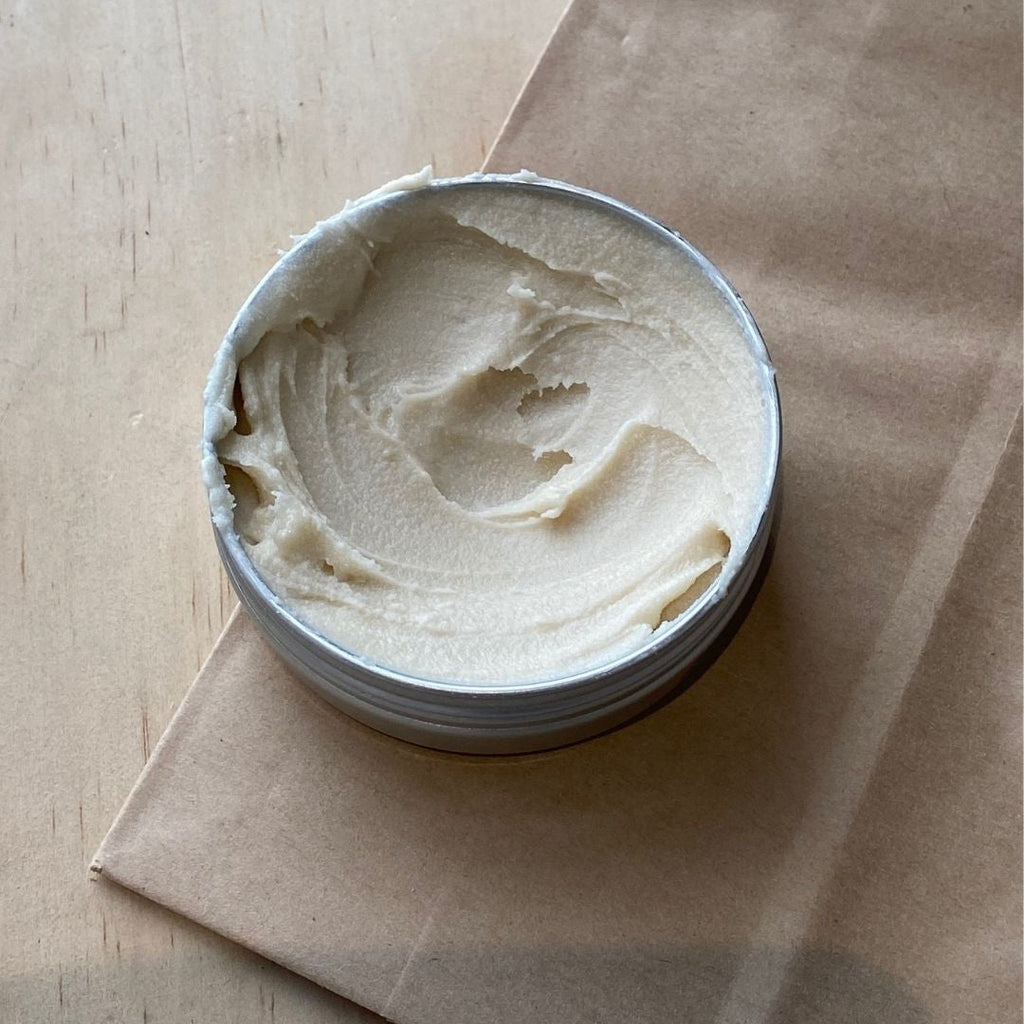Pit Stop Deodorant Wategos blend in a round tin with natural organic cream paste inside — view 4