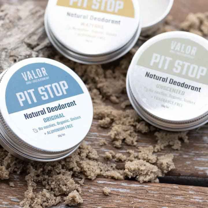Small 30g tin of Pit Stop Original organic natural deodorant paste for daily freshness — view 3