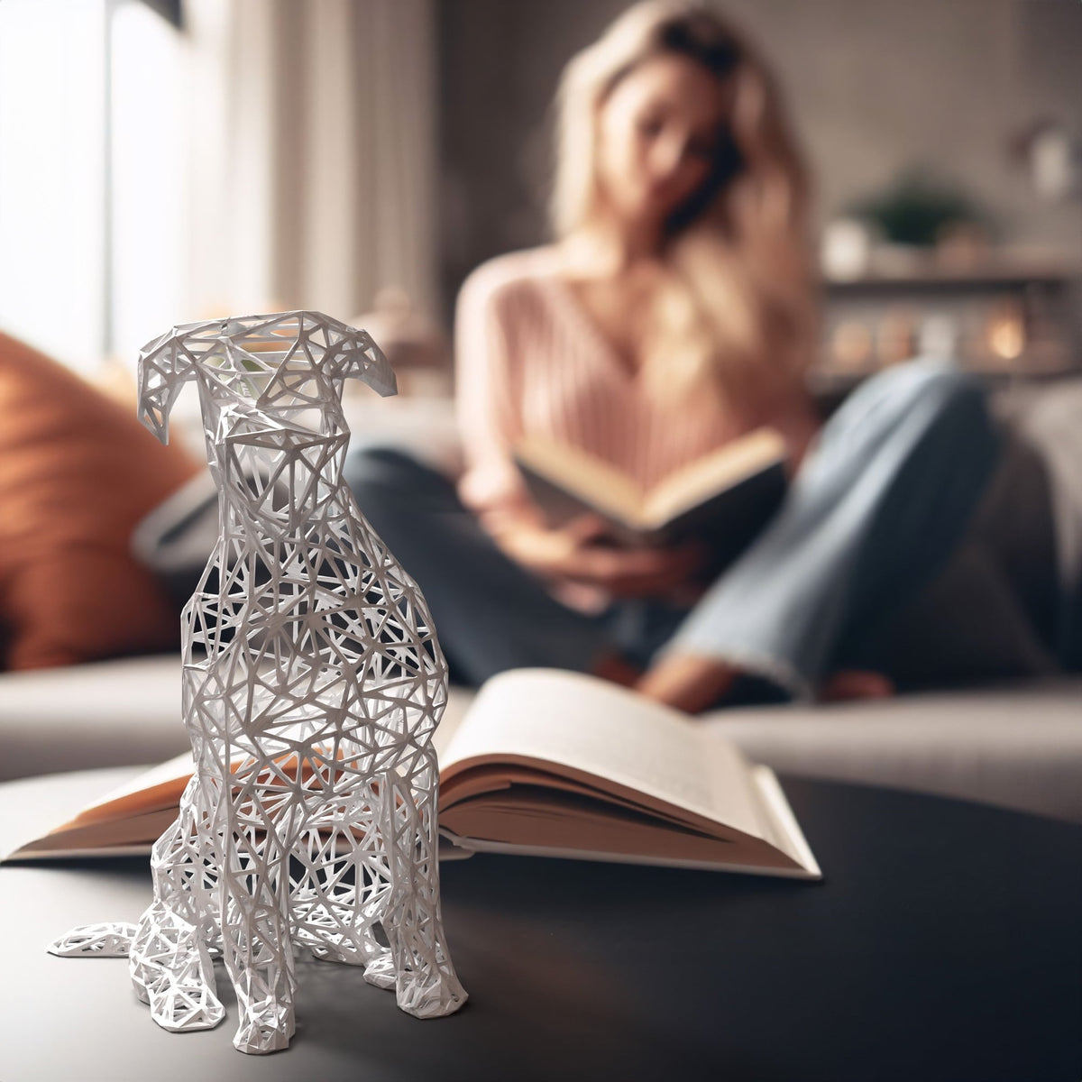 A Cute Geometrical Pitbull Sculpture-4