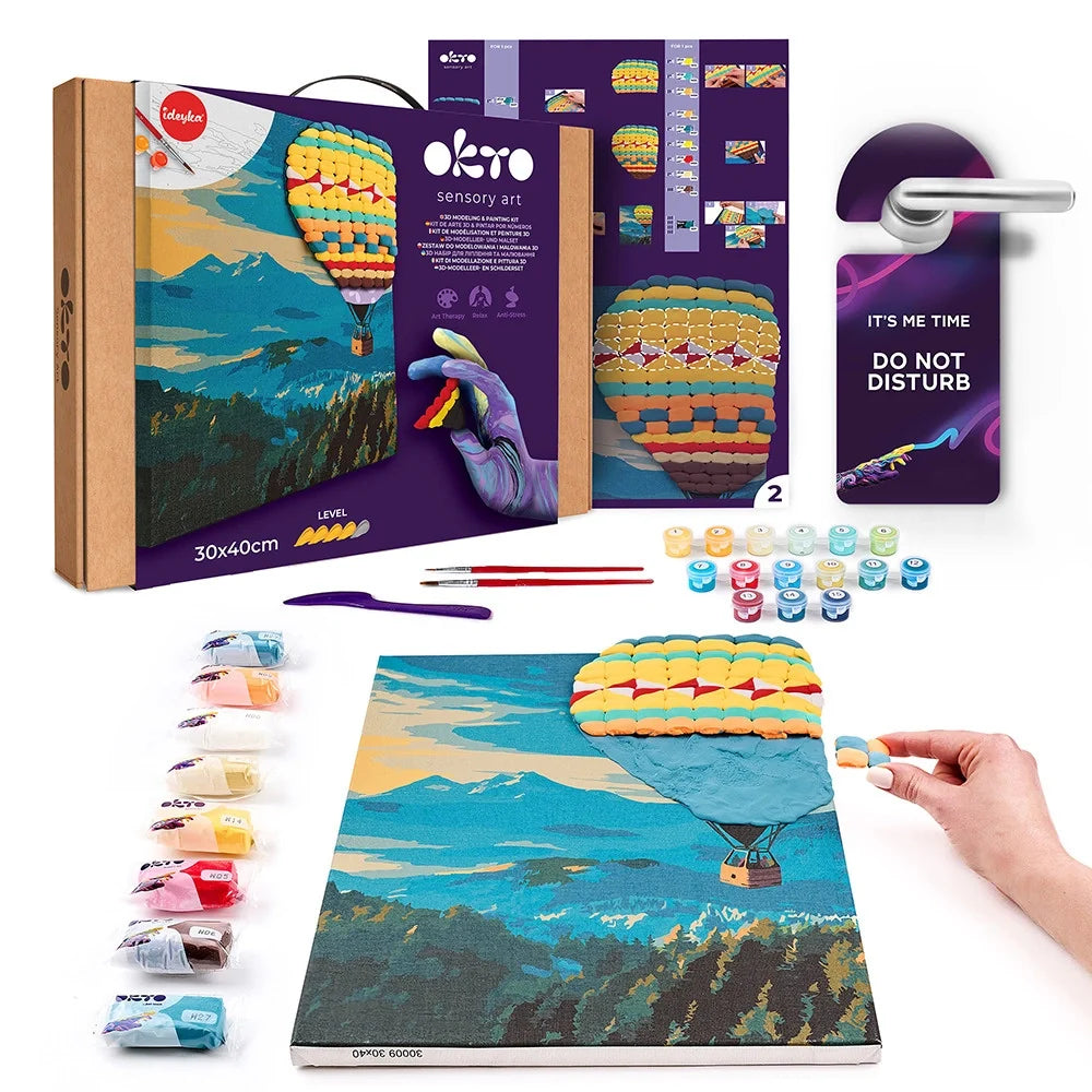 3D modeling+painting kit "Hot air balloon flight"-0