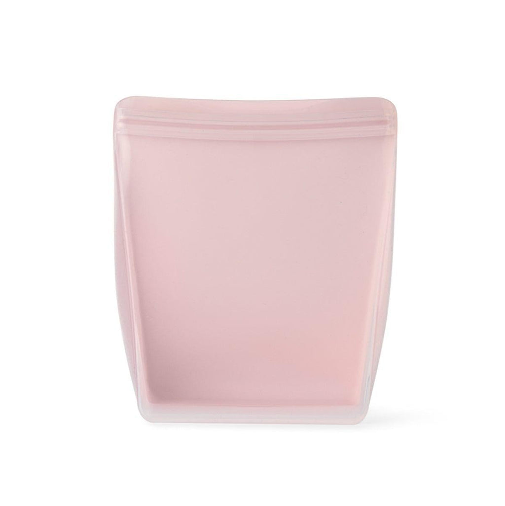 Porter reusable silicone stand up bag in blush pink with a 1.5 litre capacity — view 5