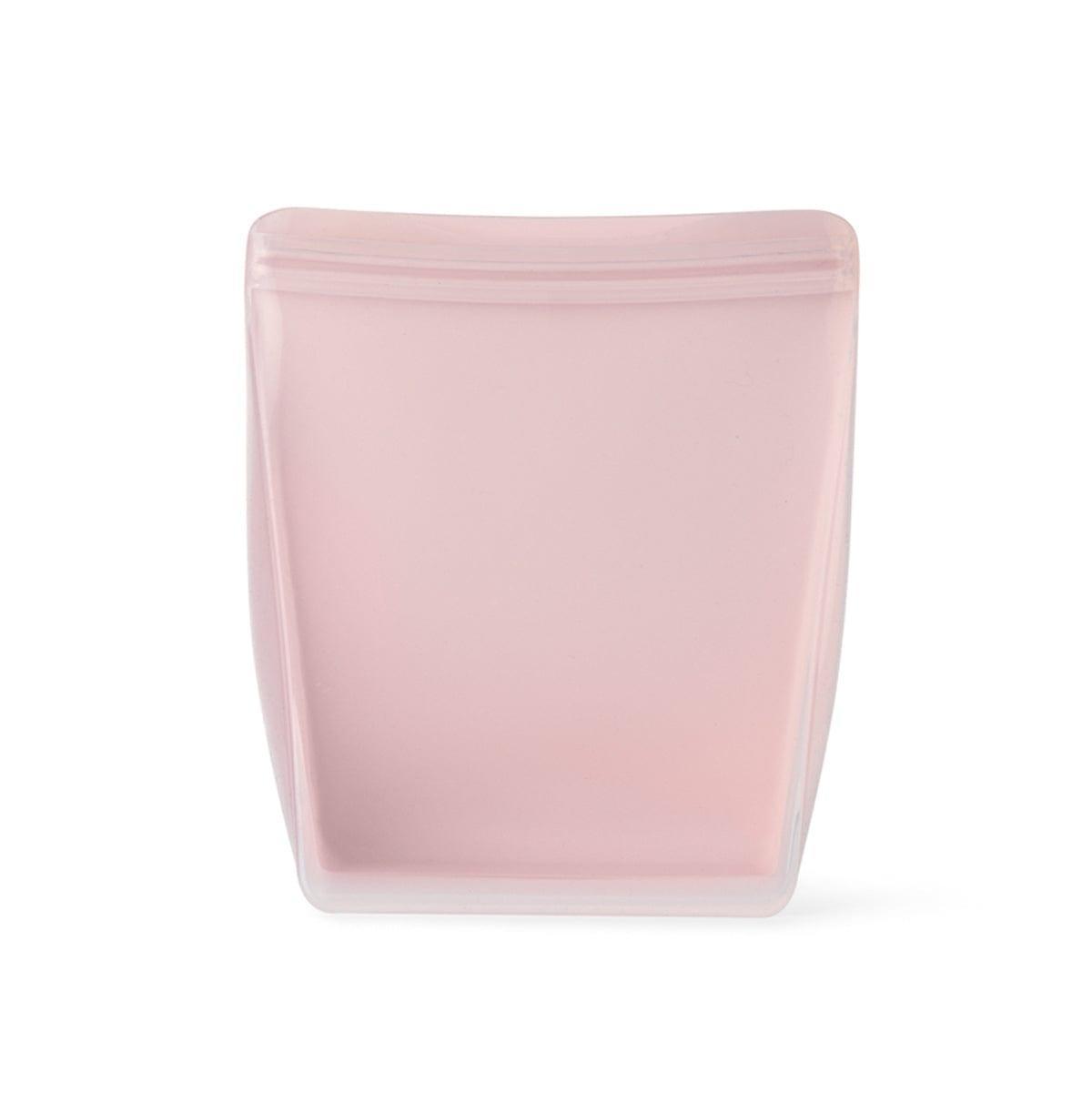 Porter reusable silicone stand up bag in blush pink with a 1.5 litre capacity — view 5