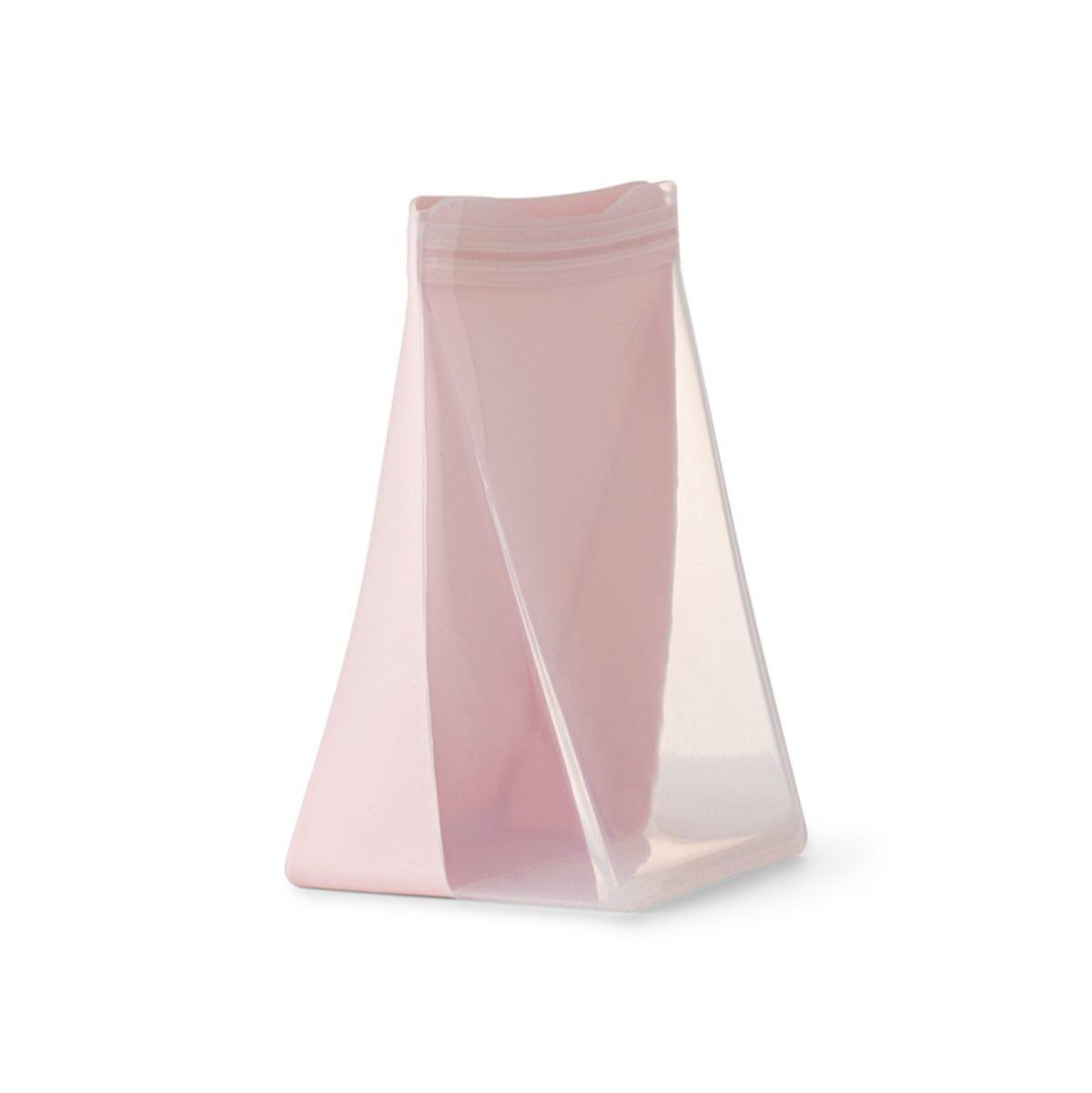 Porter reusable silicone stand up bag in blush pink with a 1.5 litre capacity