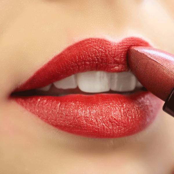 Velvet semi-matte lipstick tube in rich color showcasing smooth hydrating formula for natural clean beauty — view 33