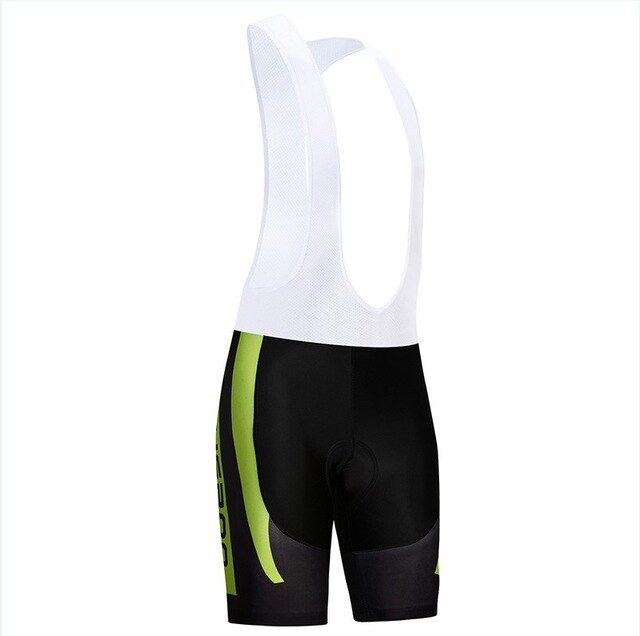 Green short sleeve pro cycling jersey with quick dry fabric for men and women — view 4