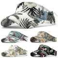 Unisex printed running sun visor with empty top design and adjustable back strap