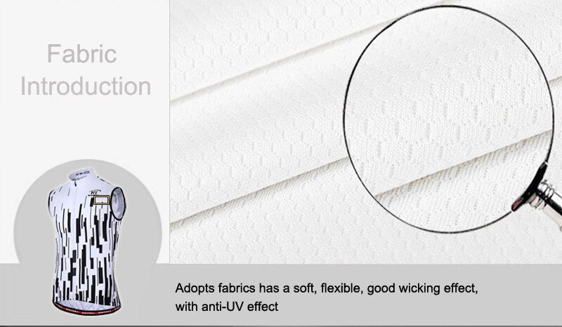 Men's sleeveless quick dry cycling vest jersey with full zipper and reflective safety details — view 3