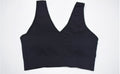 Seamless push up sports bra crop top in solid color with smooth wire-free beauty back design