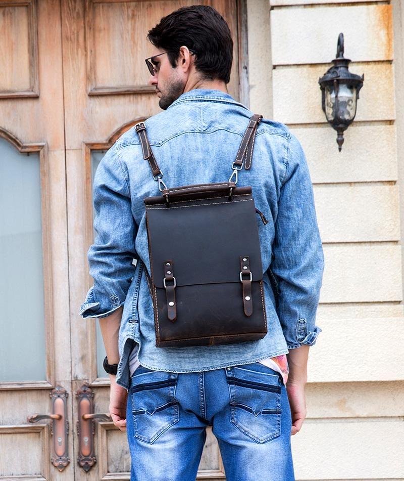 The Unn Backpack | Vintage Leather Backpack-4