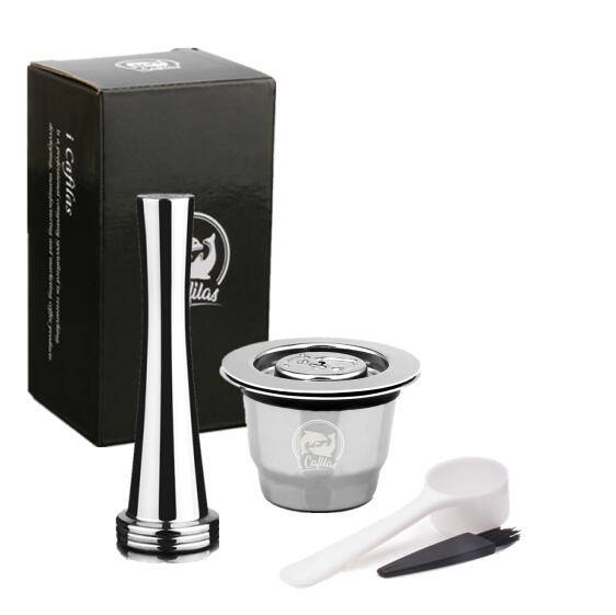 Reusable coffee pods made of premium stainless steel for eco-friendly home espresso brewing