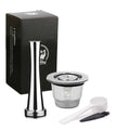 Reusable coffee pods made of premium stainless steel for eco-friendly home espresso brewing