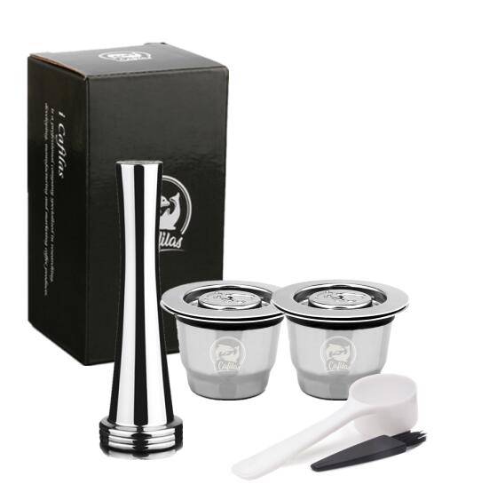 Reusable coffee pods made of premium stainless steel for eco-friendly home espresso brewing — view 2