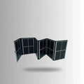 Foldable 14W portable solar charger panel with monocrystalline silicon cells for outdoor camping and hiking