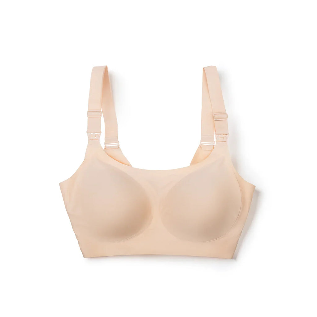 Comfortable seamless everyday nursing bra featuring clip-down cups and wide adjustable straps for gentle support. — view 2