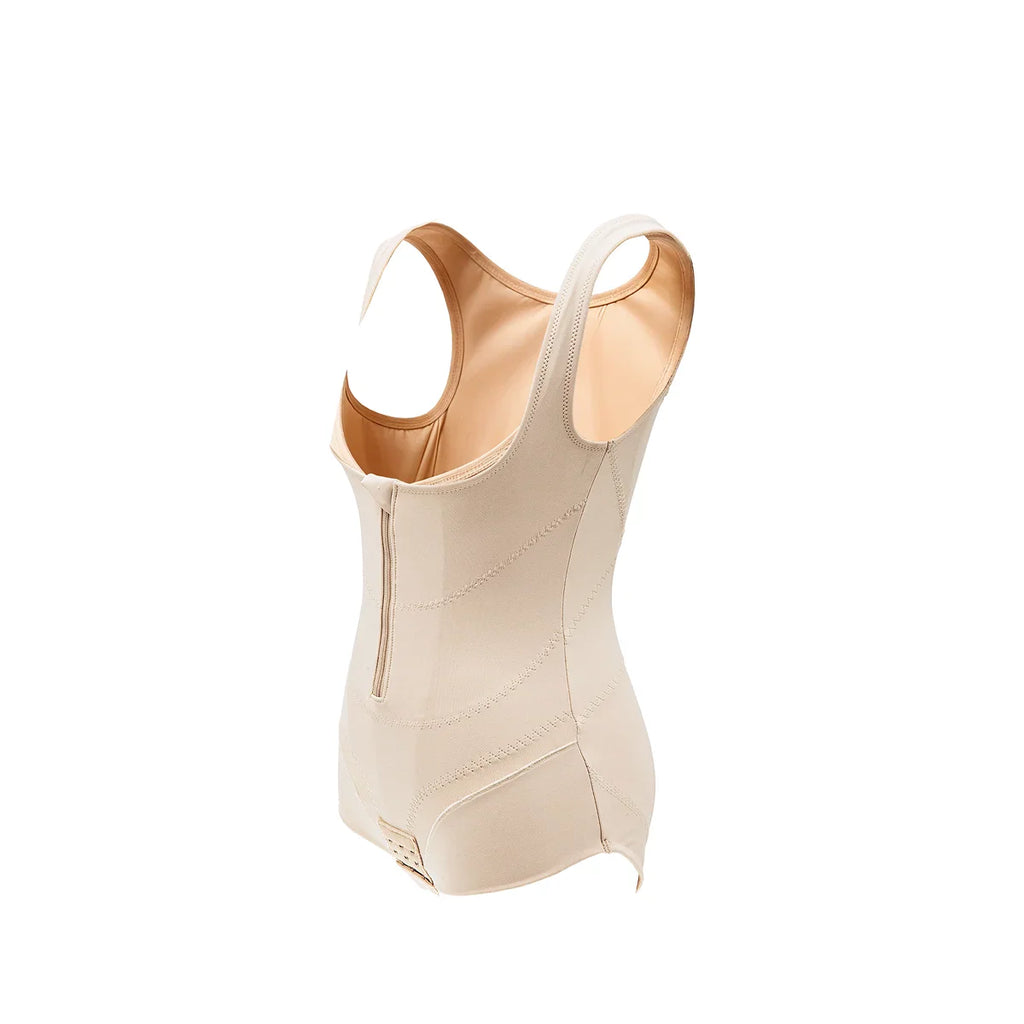 Postpartum recovery bodysuit providing gentle compression support for a new mother's abdomen, back, and thighs — view 4