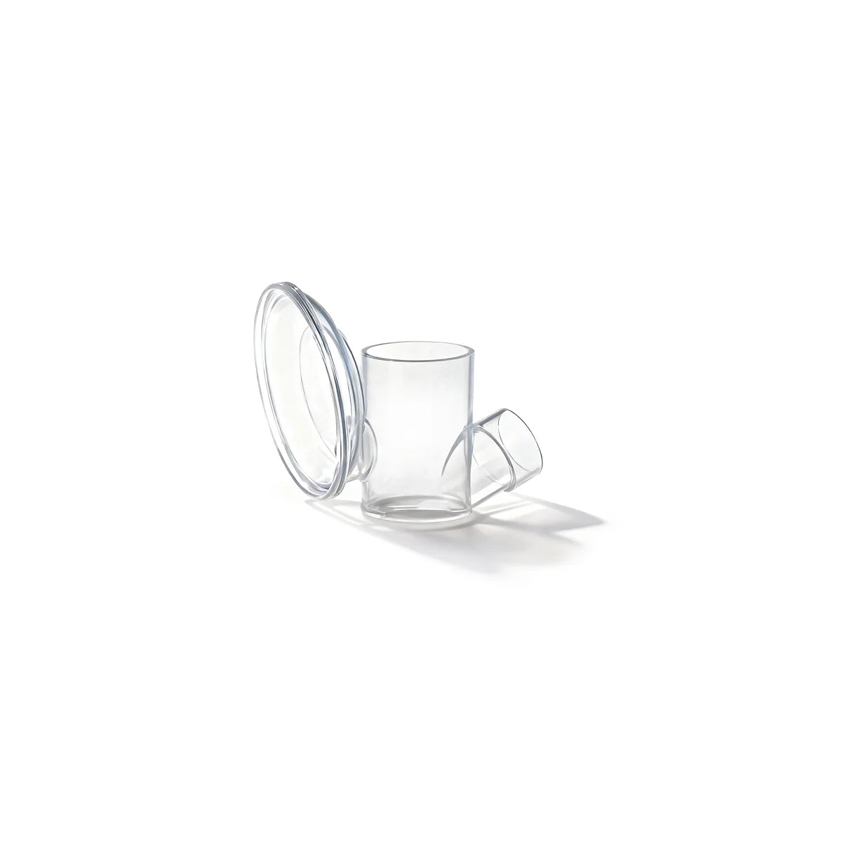 Clear hands-free collection cup breast shield body replacement part for nursing mothers.