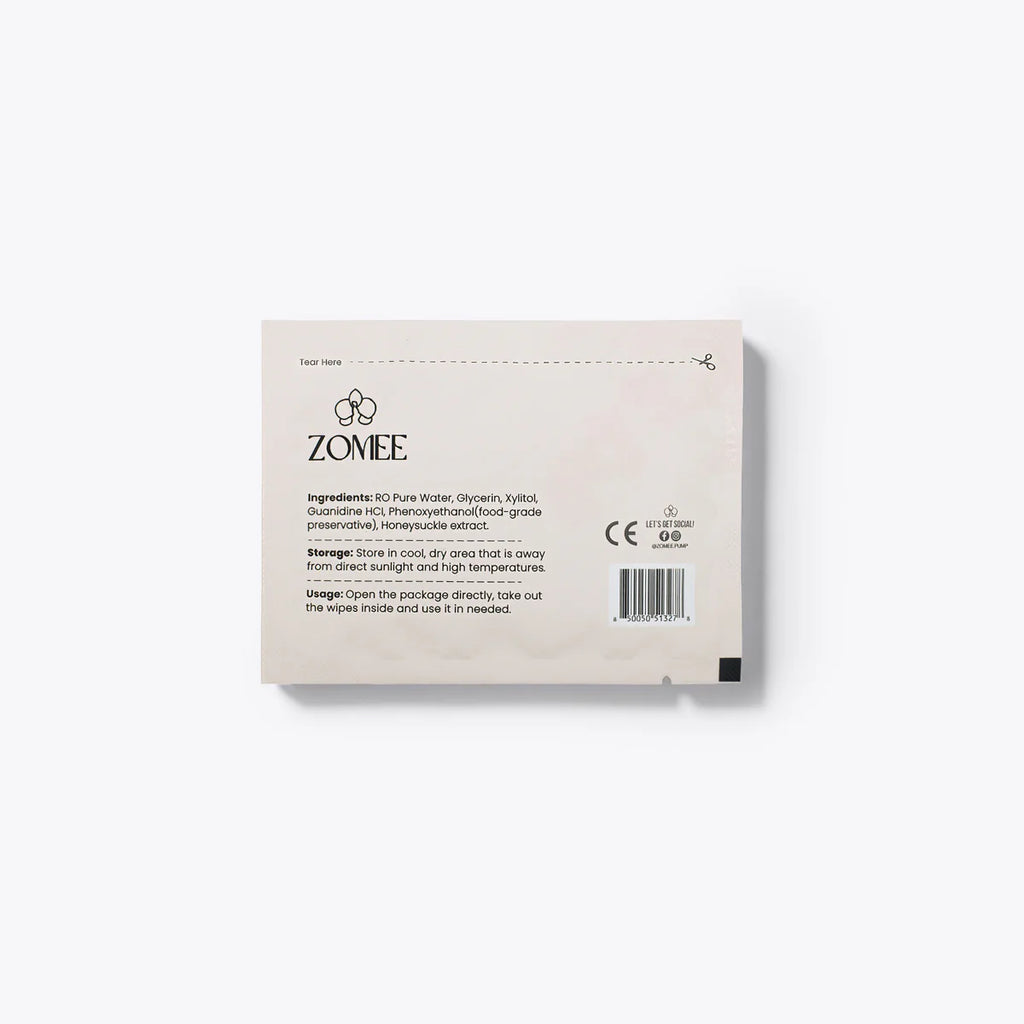Breast pump cleaning wipes in portable packaging for safe waterless cleaning of baby feeding accessories — view 3
