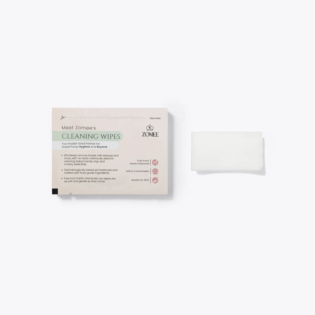 Breast pump cleaning wipes in portable packaging for safe waterless cleaning of baby feeding accessories — view 4