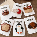 Adorable kids leather hair clip with colorful cartoon design for toddlers and young girls