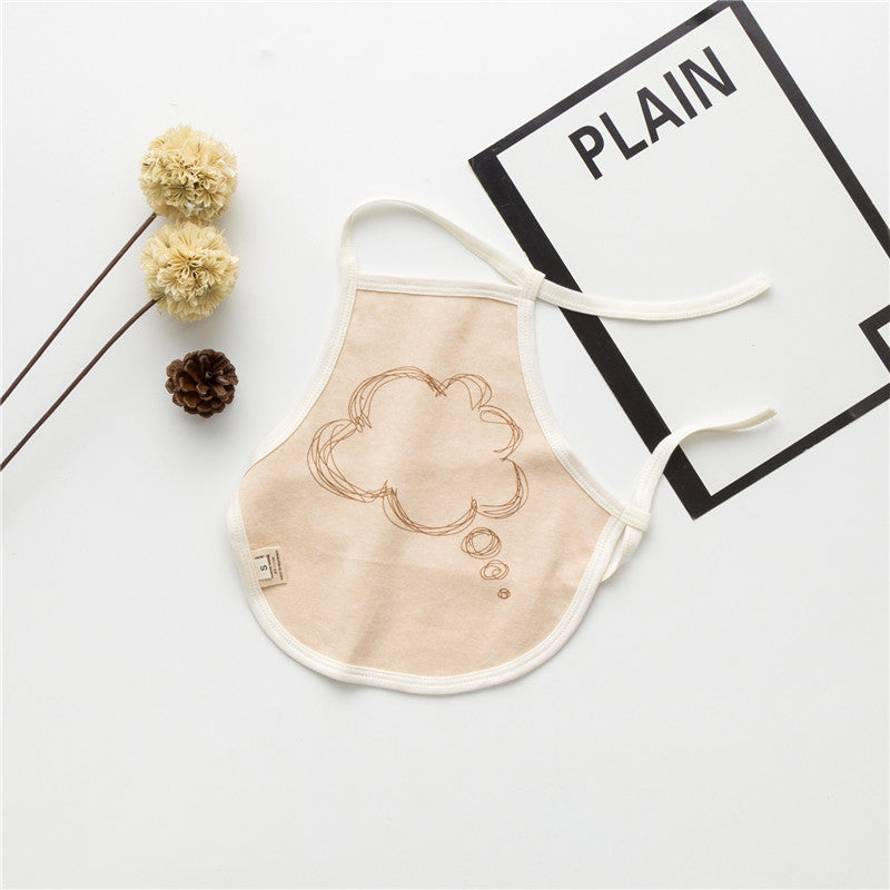 Lightweight cotton baby apron bib with adjustable belt and colorful printed patterns for summer feeding. — view 4