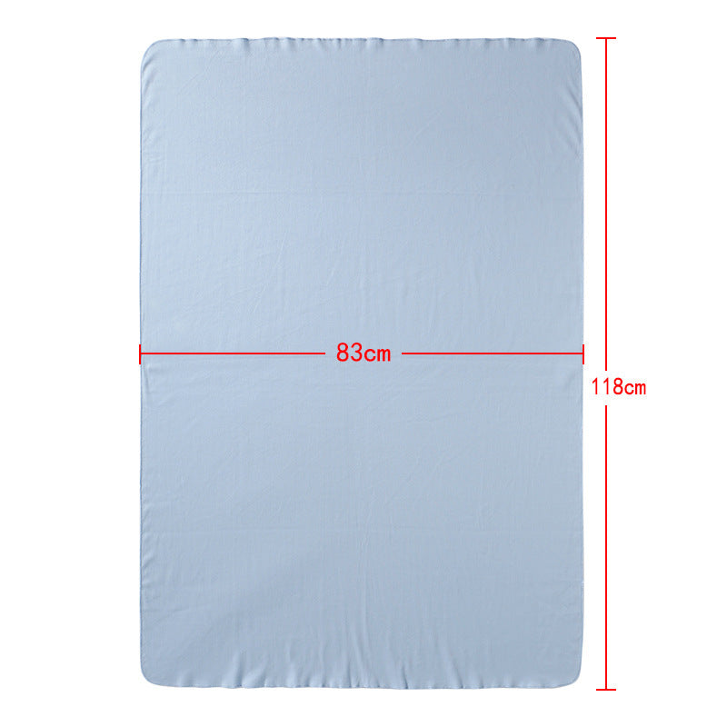 Newborn cotton wrap quilt in solid color, soft baby blanket neatly folded for cozy nursery. — view 3