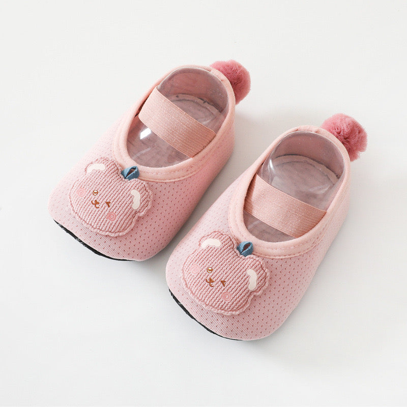 Baby girl non-slip cotton floor socks with cute embroidered cartoon pattern and playful tail design — view 5