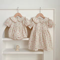 Summer Baby Kids Girls Floral Plaid bodysuit And Girls’ Dress – Princess Sister Matching Set