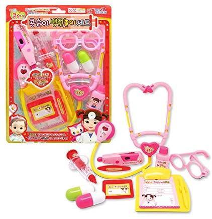 Kongsuni hospital play toy gift set with colorful plastic doctor accessories and pretend medical tools