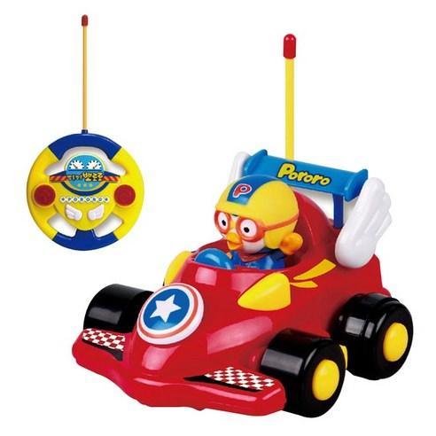 Pororo remote control racing car playset with removable character figure and intuitive controller