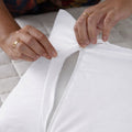Long microfiber body pillow cover with a convenient zipper closure for everyday comfort