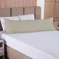 Long body pillow cover made of soft microfiber fabric featuring a smooth and seamless zipper closure