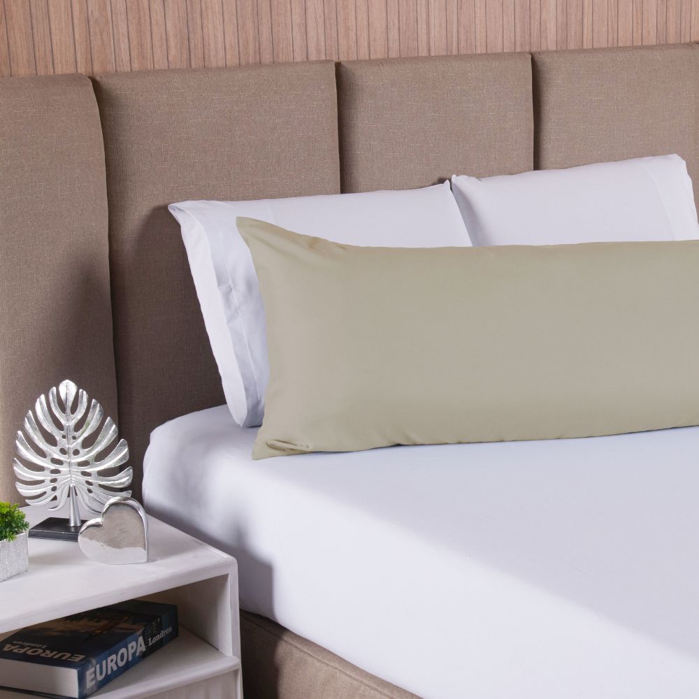 Long body pillow cover made of soft microfiber fabric featuring a smooth and seamless zipper closure — view 4