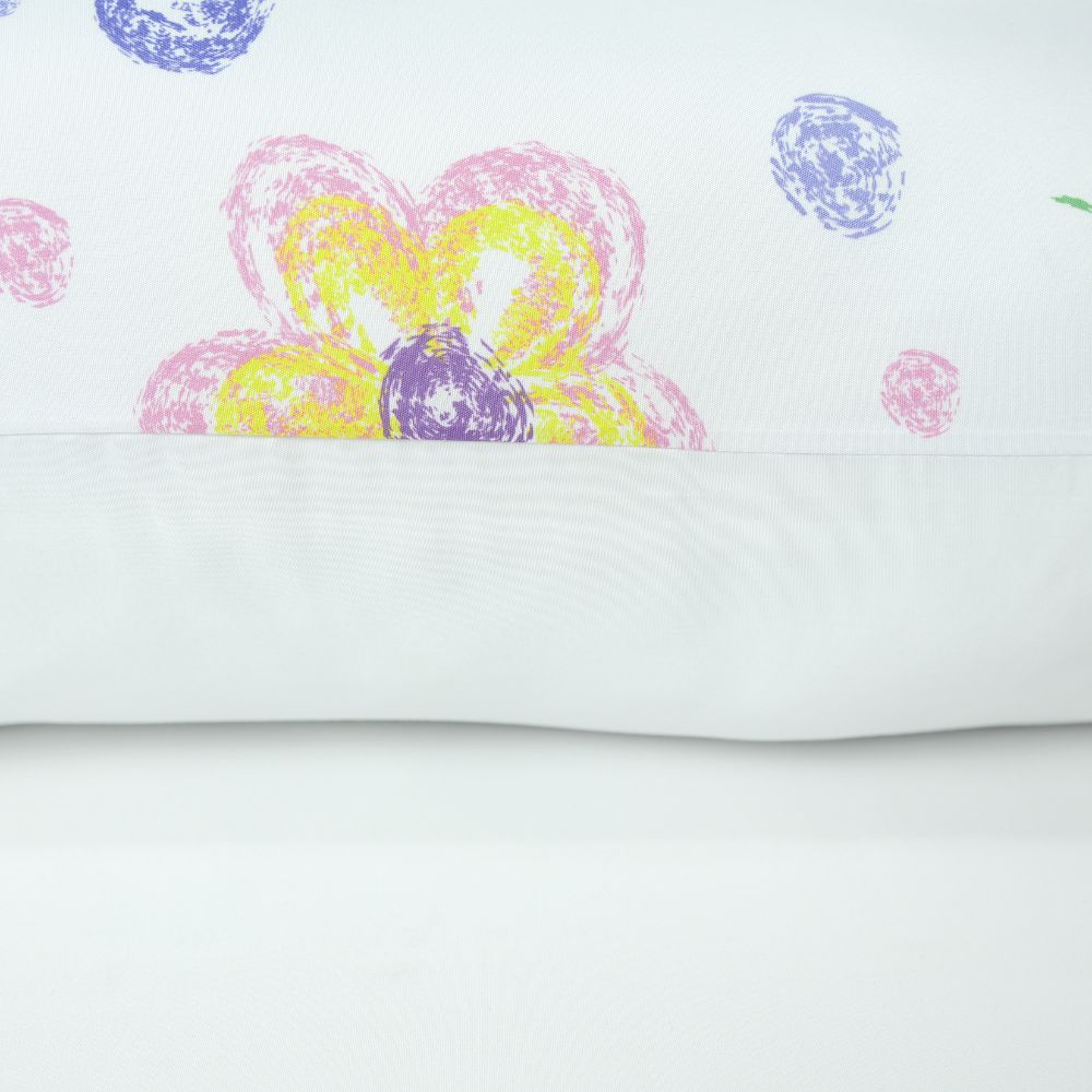 Printed microfiber body pillowcase with secure zipper closure folded neatly for modern bedroom decor styling — view 5