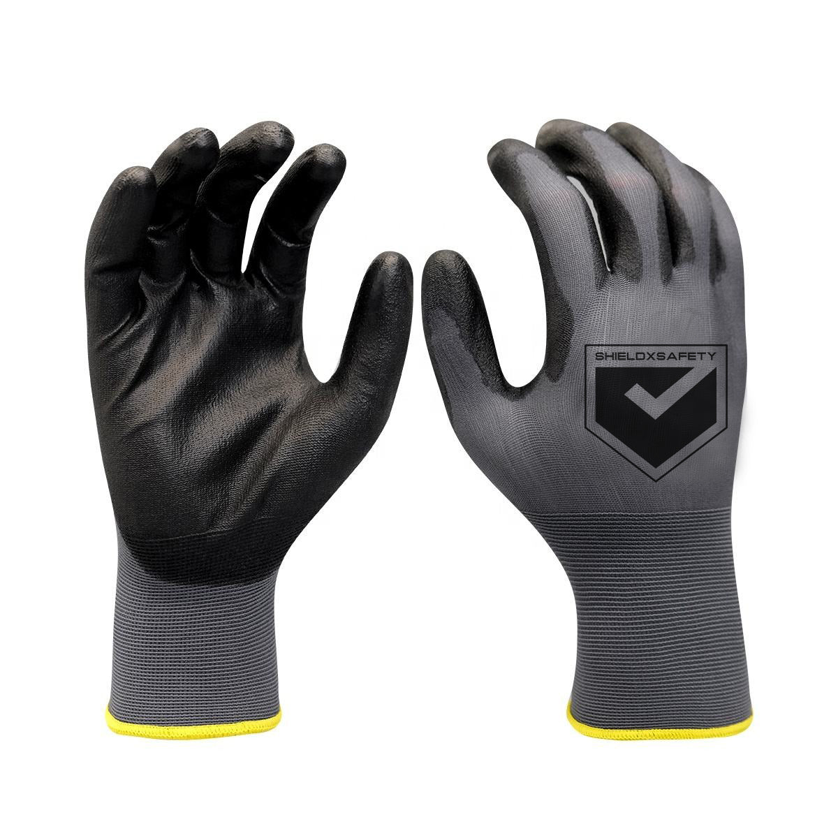 Work Gloves PU Coated General Purpose Hand Protection Garden Mechanic 6 Pairs-0