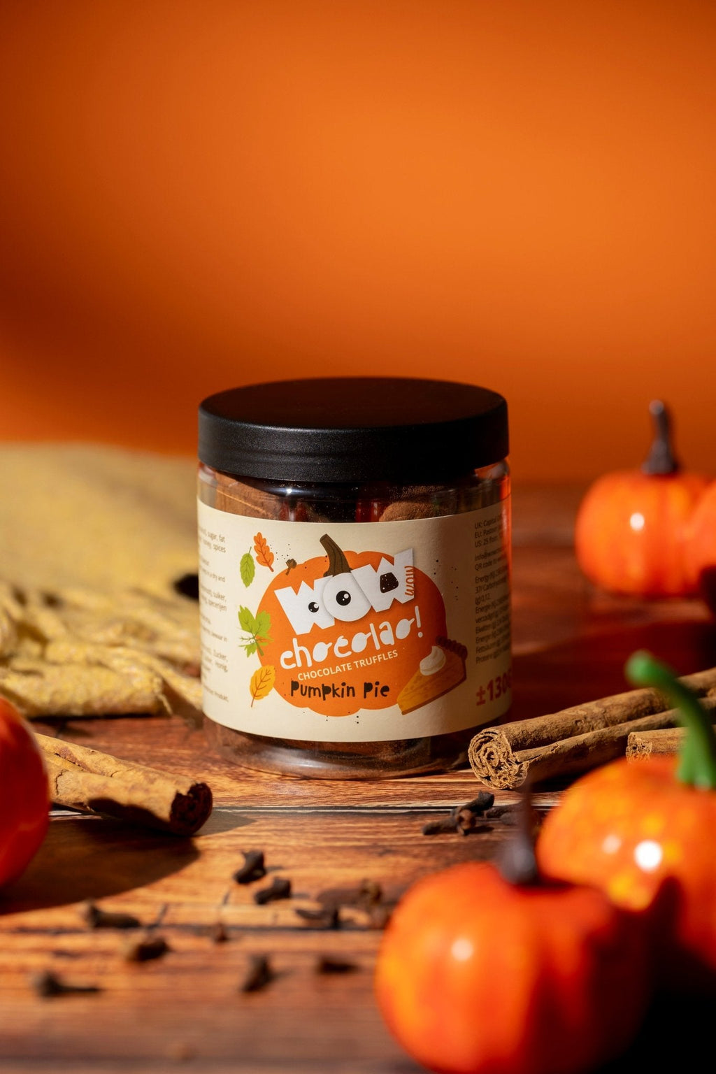 Pumpkin Pie Chocolate Truffles Gift Jar 130g | Autumn Dessert Chocolate-4