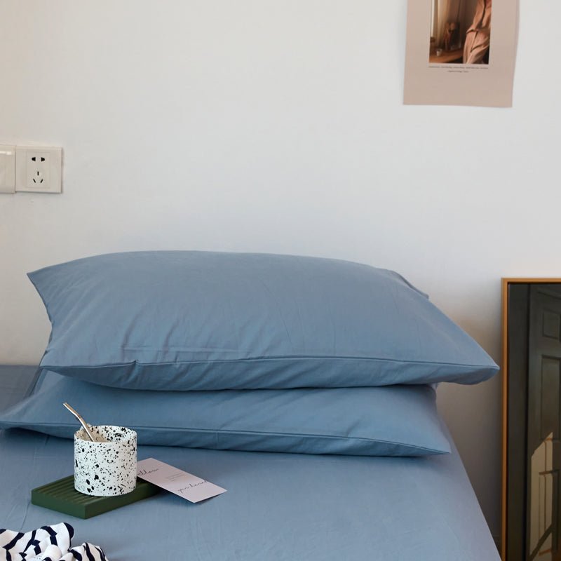 Pure cotton 2 piece pillowcase set in standard size, soft breathable fabric for adult bedding. — view 5
