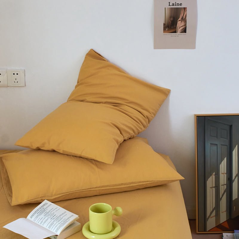 Pure cotton 2 piece pillowcase set in standard size, soft breathable fabric for adult bedding. — view 2
