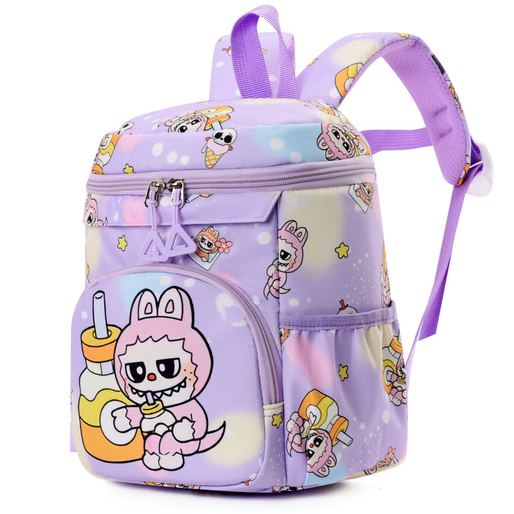 Kids backpack in bright colors featuring storybook illustrations, reflective strips, and comfortable ergonomic shoulder straps — view 2