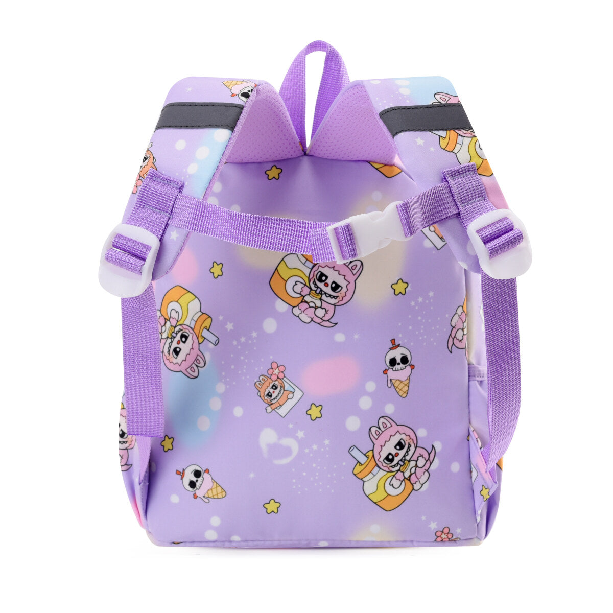 Kids backpack in bright colors featuring storybook illustrations, reflective strips, and comfortable ergonomic shoulder straps — view 4