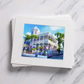 Purple Shutters Matted Print-0