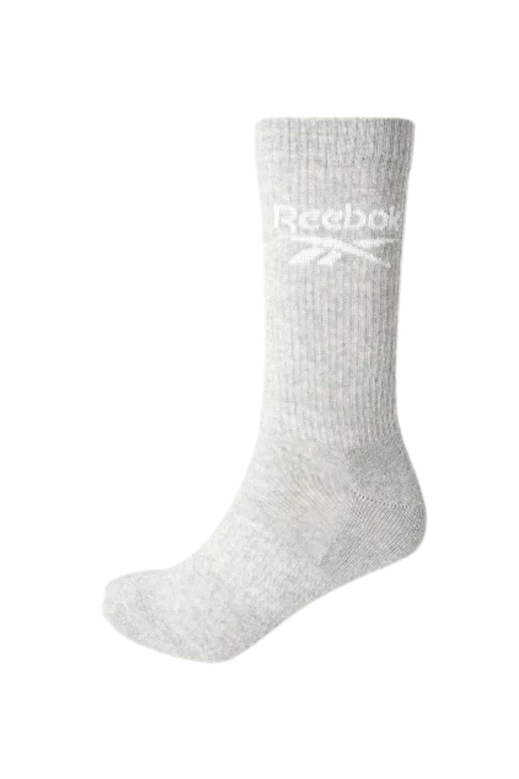Three pack of black Reebok classic core crew socks featuring ribbed tops and brand logo details — view 12