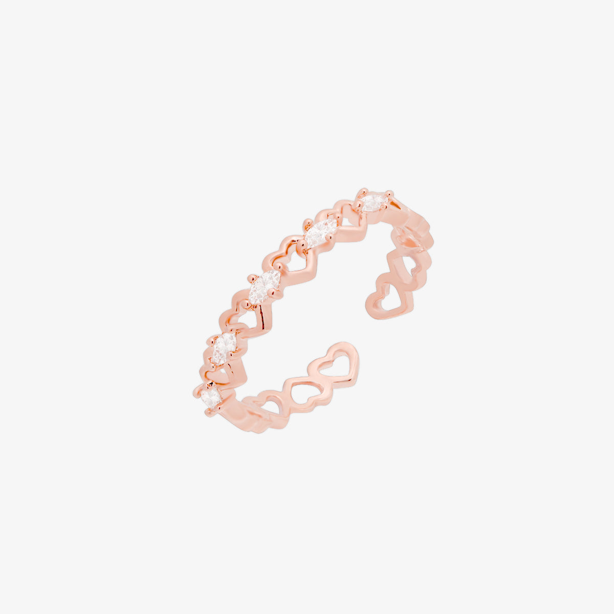 Cubic relay heart ring-6