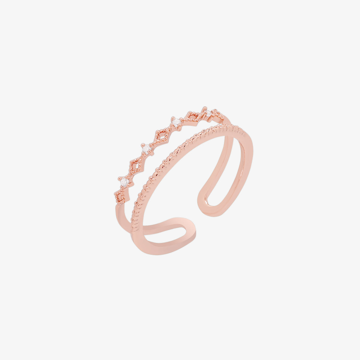 Cubic double layered ring-6