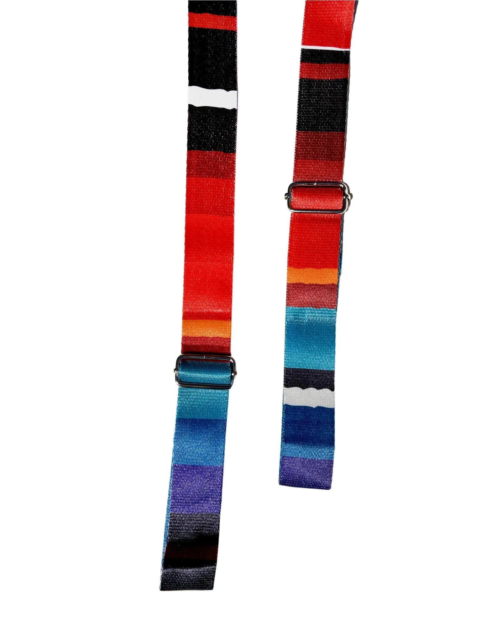 Elk Meadow yoga strap in tan organic cotton with metal D-ring buckles — view 2