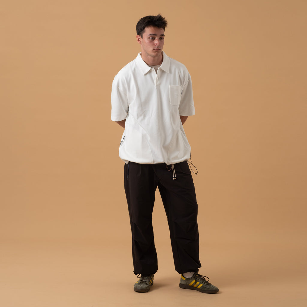 3P Polo Tee / Rayon - White-2