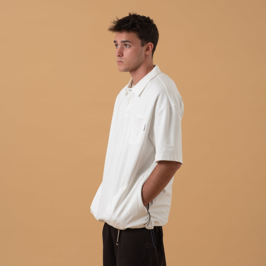 3P Polo Tee / Rayon - White-1
