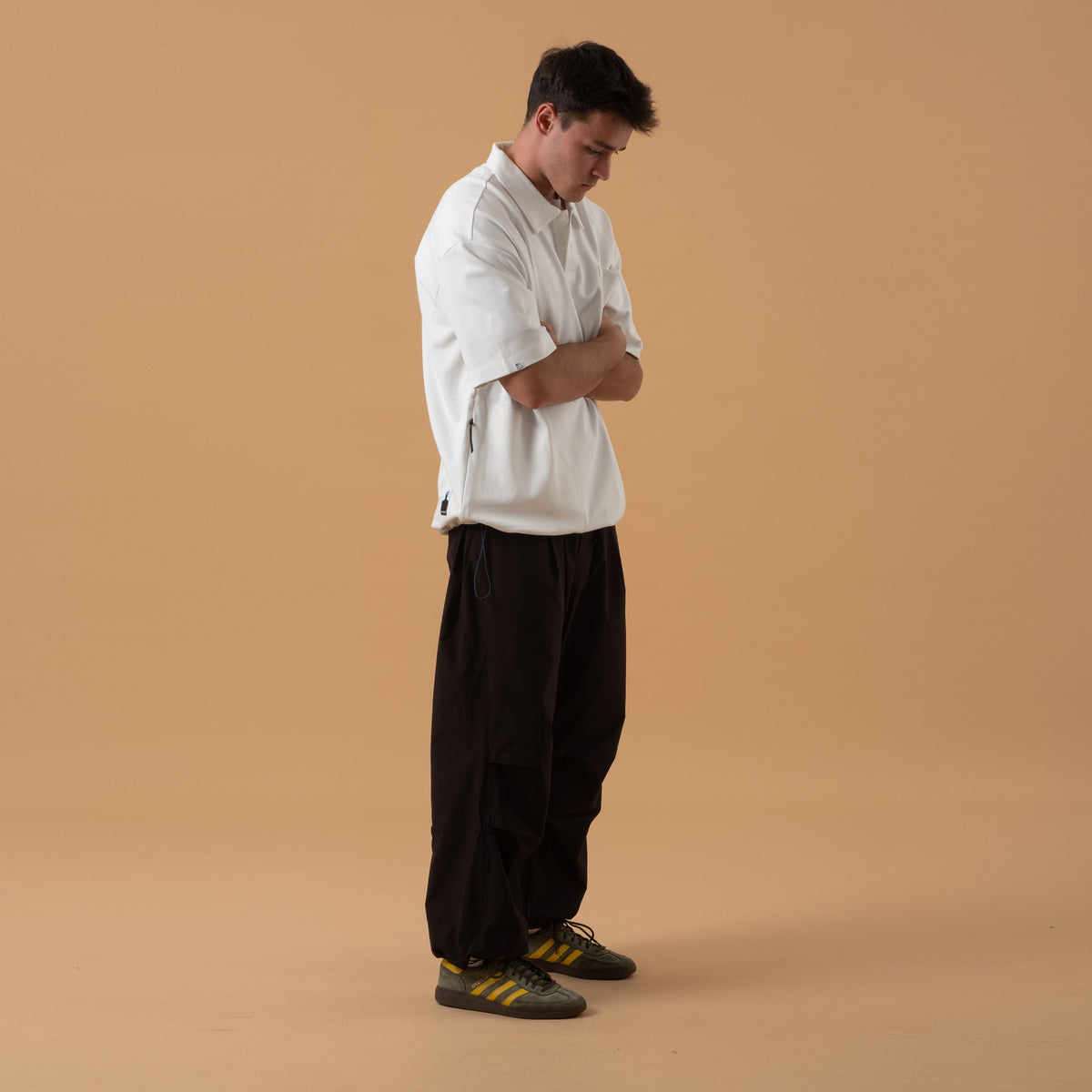 3P Polo Tee / Rayon - White-3